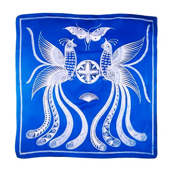 Twin Phoenix Azure Cloth